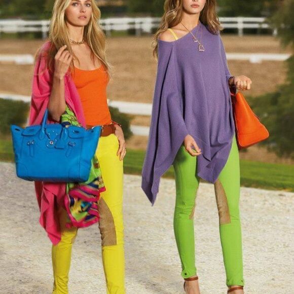 Ralph Lauren Tangerine Pebbled Leather Silver Trim "Proprietor" Satchel Hand Bag - Picture 2 of 16